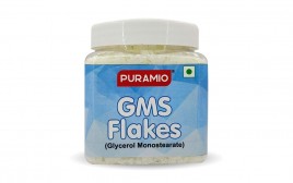 Puramio GMS Flakes (Glycerol Monostearate)  Plastic Jar  300 grams